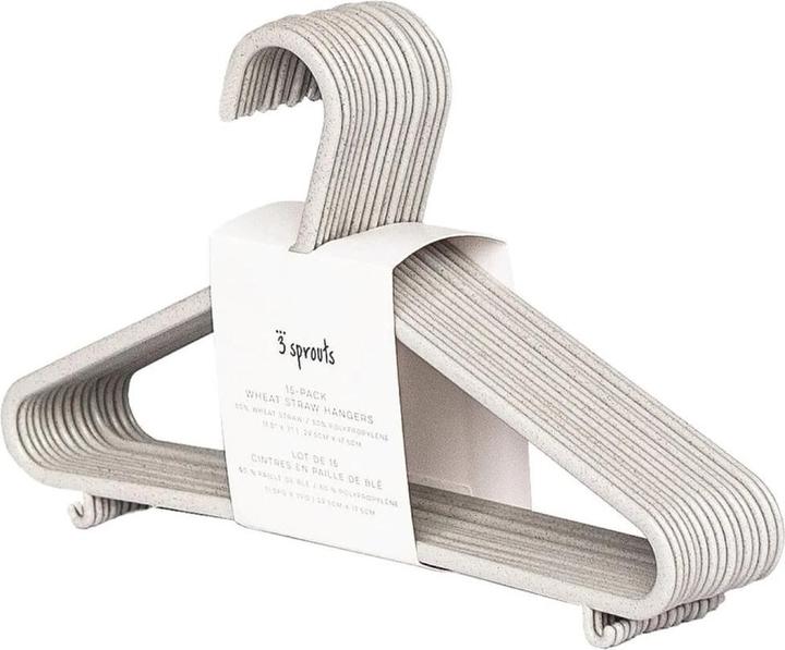 Actual product image 3 Sprouts Wheat Straw Hanger grey (15 x)