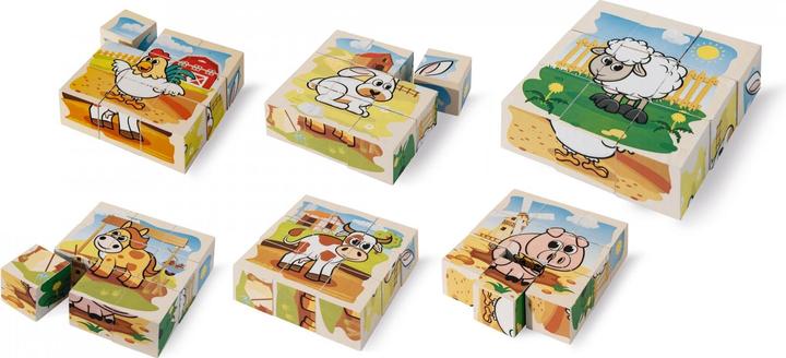 Actual product image Eichhorn Houten Blokpuzzel Boerderij (9 pieces)
