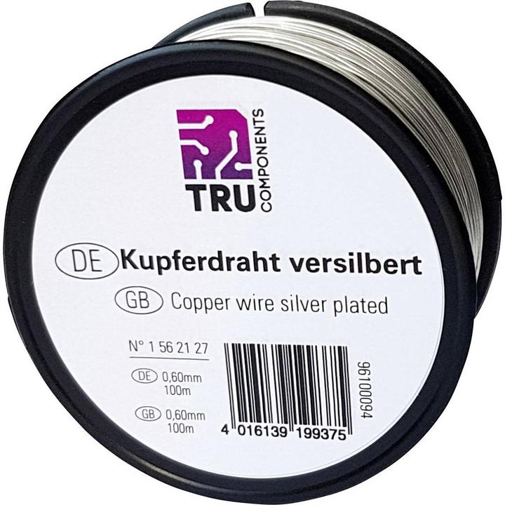 Actual product image Tru Components Copper wire (90 m)