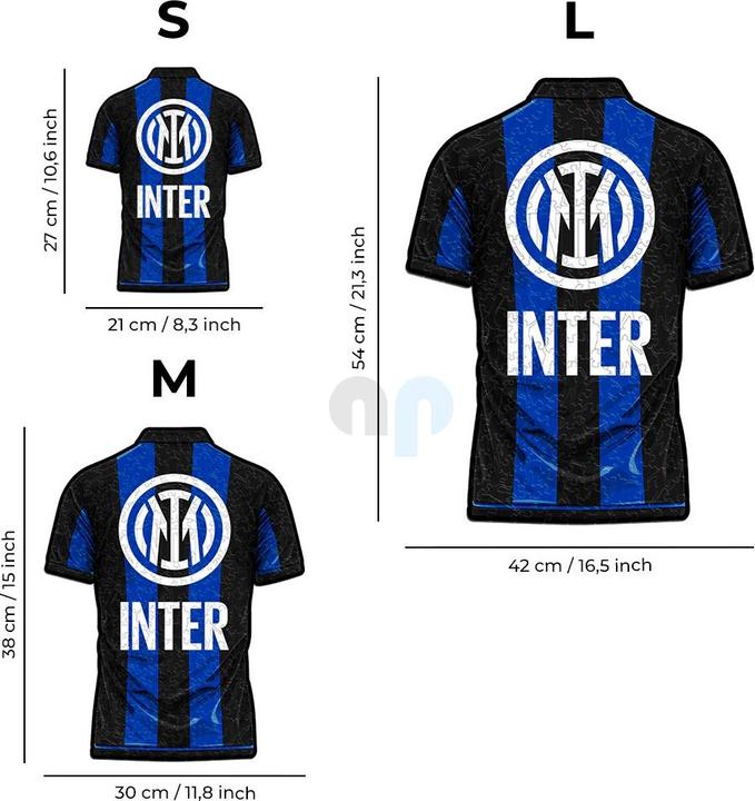 Produktbild Iconic FC Inter Mailand - Trikot - Holz Puzzle Grösse M (270 Teile) (270 Teile)