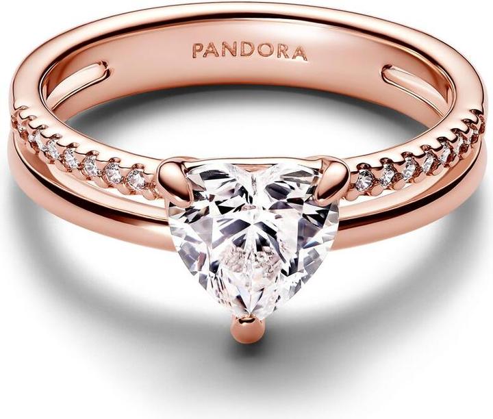 Produktbild Pandora Doppelband Herz Ring (48)
