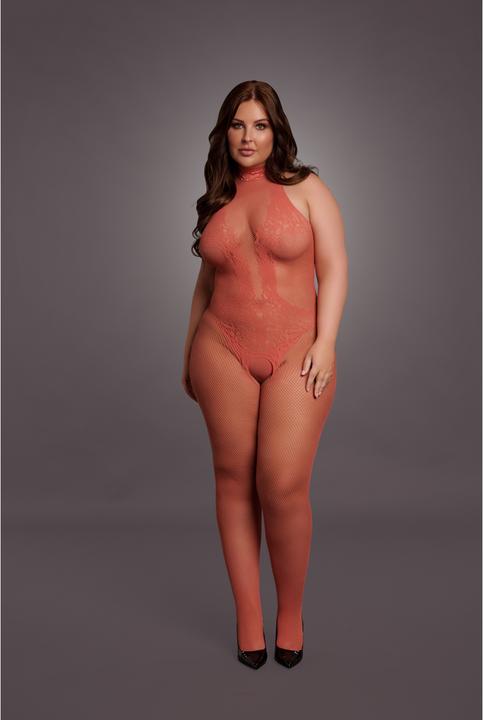 Actual product image Le Désir Fishnet and Lace Bodystocking - Queen Size (XL, XXL, 3XL, 4XL)