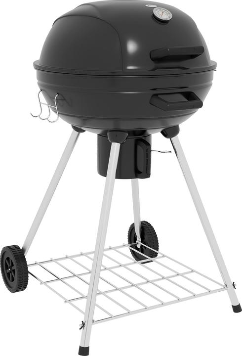 Outsunny Kugelgrill für Holzkohle mit Seitenhaken und Rollen