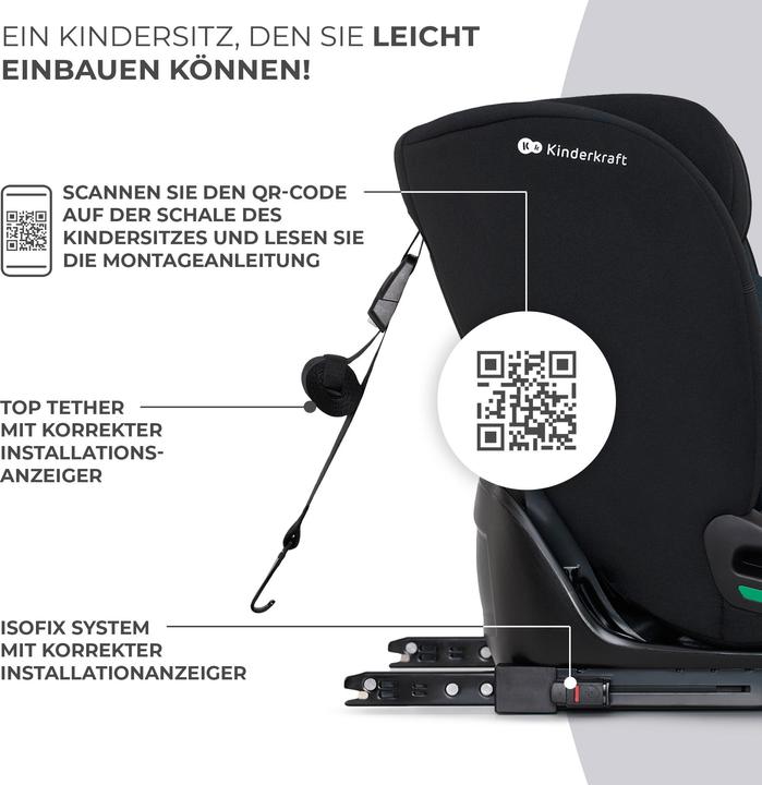 Actual product image KinderKraft Oneto3 (Booster seat, ECE R129/i-Size Standard)