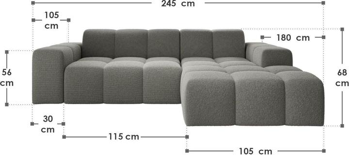 Actual product image Juskys Sofa Merano right (Corner sofa)