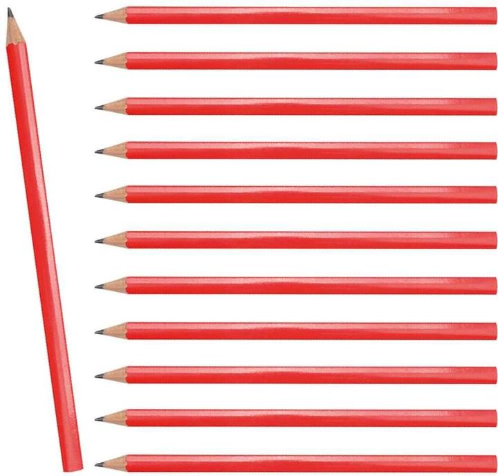 Vorel Set van 12 timmermanspotloden 180 mm Rood (12 x)