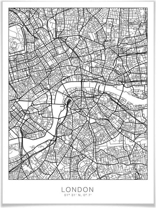 Produktbild Trenddeko Stadtplan London (60 x 80 cm)