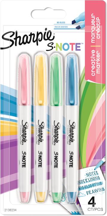 Produktbild Sharpie Permanent-Marker S-Note Creative 1-5 mm, 4 Stück (Mehrfarbig, 5 mm, 4 x)