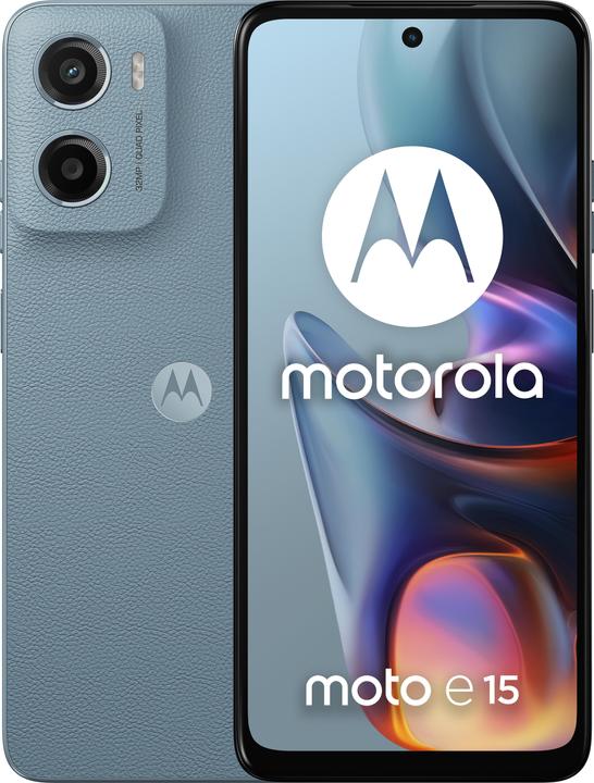 Produktbild Motorola Smartfon Moto E15 2/64GB Misty Blue (64 GB, Misty Blue, 6.67", Dual SIM, 32 Mpx, 4G)