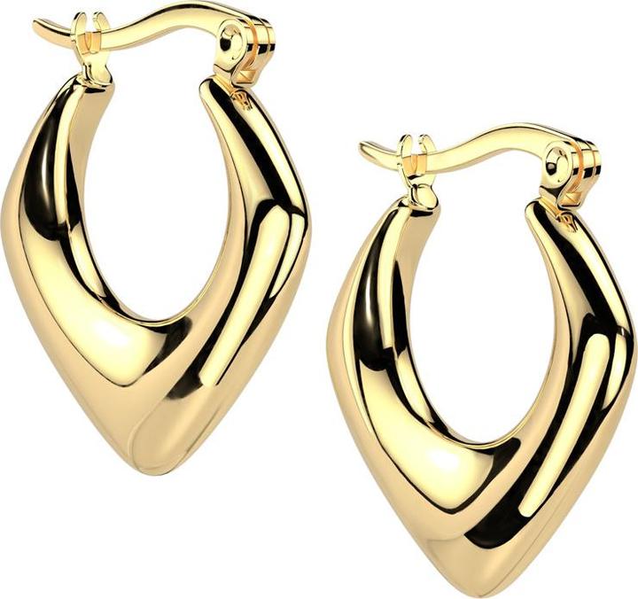 Actual product image Star Piercing Ohrring vergoldet Diamant (without brass, Surgical steel 316L)