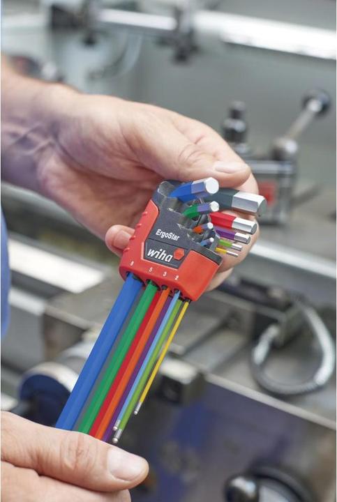 Actual product image Wiha ErgoStar coloured MagicRing pin wrench set