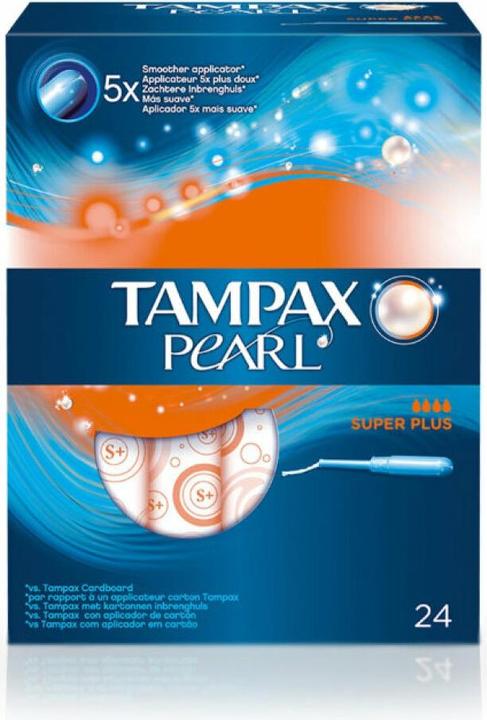 Actual product image Tampax Pearl Super Plus, Blue, White, 24 pieces (24 x)