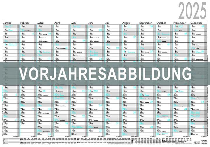 Actual product image Plakatkalender 12 Mon 5 Stk. gerollt (German)