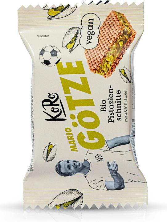 KoRo Organic filled wafer slice with pistachio puree and white cocoa product (12 pcs., 264 g)