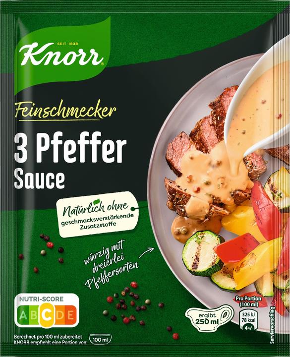 Image du produit Knorr Feinschmecker 3 Sauce au poivre 1/4l (40 g)
