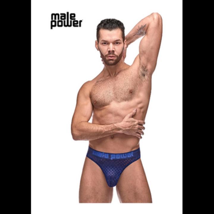Productafbeelding Male Power Diamond Mesh - Bong String - S/M - Navy (S/M)