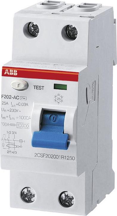 Produktbild ABB FI-Schutzschalter 2-polig 25A/0,3A