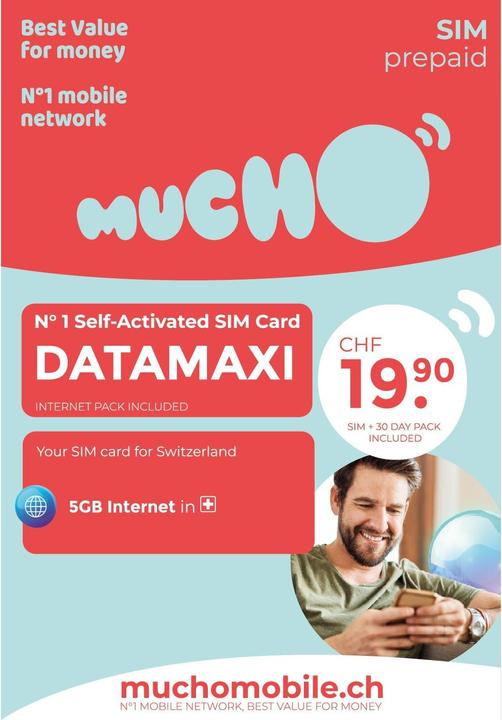 Produktbild BeeOne SIM-Karte MUCHO Mobile Pack DATAMAXI
