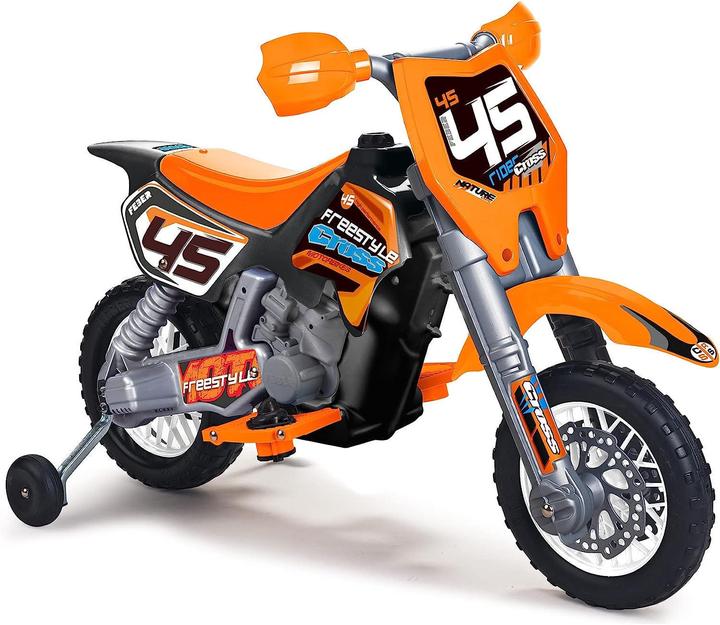 Feber Orangefarbenes 6-V-Batterie-Cross-Motorrad für Kinder