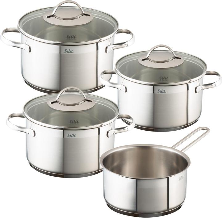 Actual product image Silit Pot set 4pcs agate (Pan set + pot set, Stainless steel)