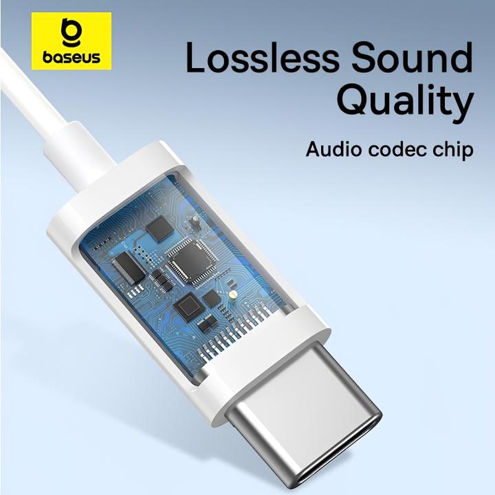 Actual product image Baseus Headphones Encok CZ17 (white) (Cable)