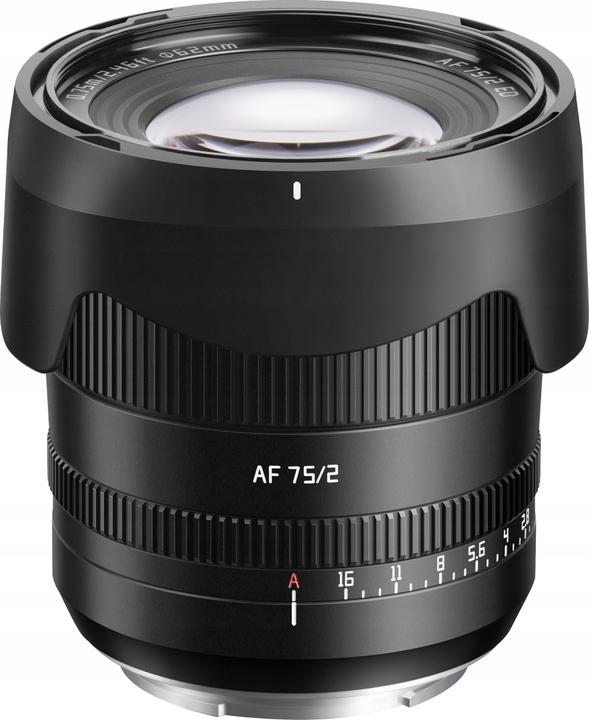 Immagine prodotto TTArtisan 75 mm f2.0 con autofocus e mini luce LED compatibile con l'attacco E di Sony (Sony E, Full-frame)