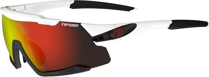 Tifosi Unisex Aethon Sunglasses Sonnenbrille, Weiss/Schwarz/Clarion Red, Einheitsgrösse (Weiss, Black, Rot)