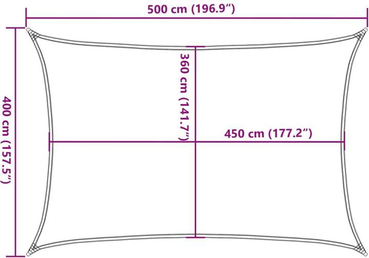 Produktbild VidaXL Sonnensegel (400 x 500 cm)