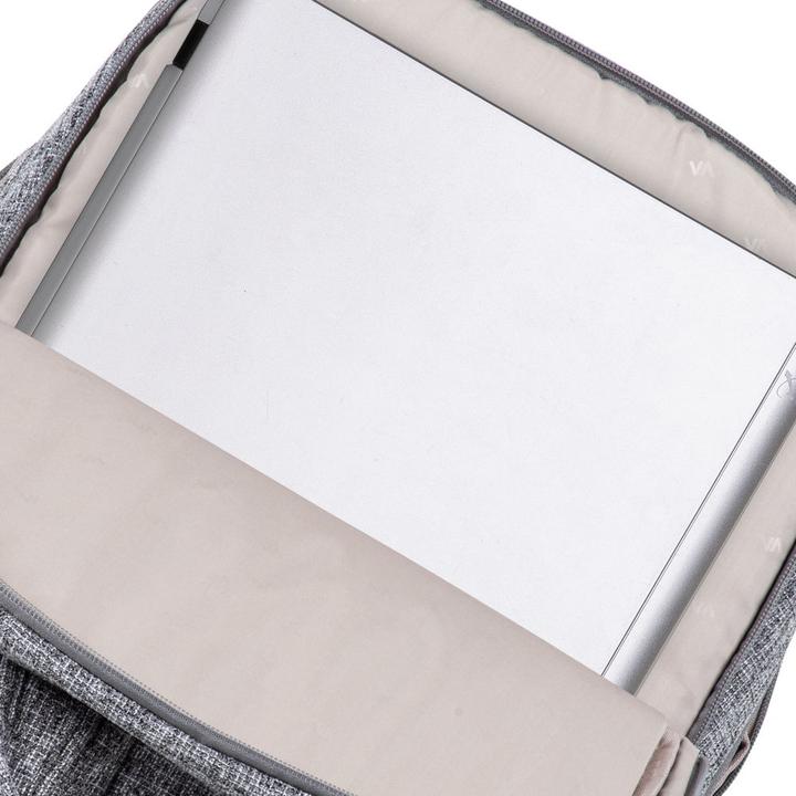 Actual product image Rivacase Laptop backpack, Light gray (15 l)