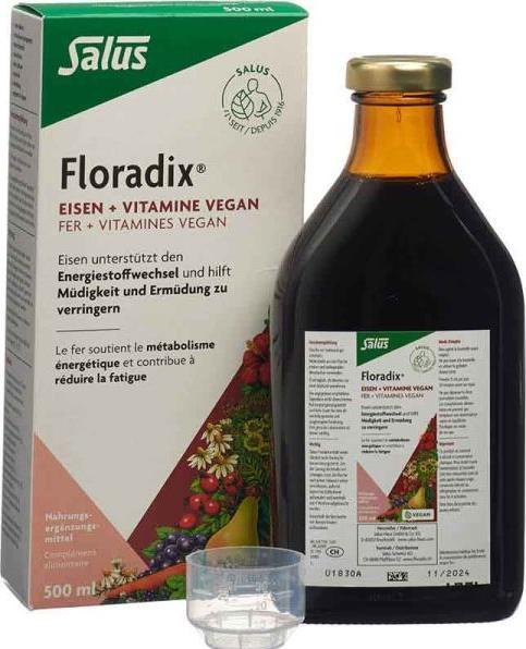 Actual product image Salus VEGAN Iron + Vitamins Fl 500 ml (1 Piece, Liquid, 990 g)