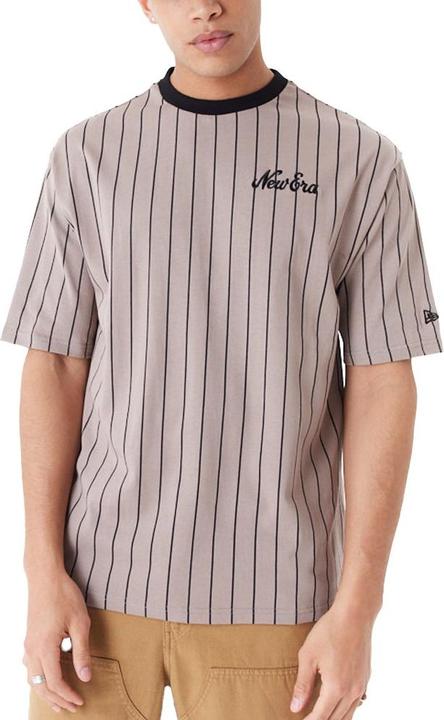 New Era Oversized Shirt - PINSTRIPE ash brown - XL (XL)