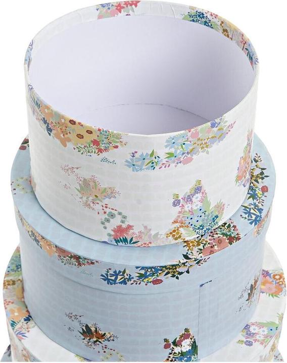 Produktbild DKD Home Decor Set of Stackable Organising Boxes Cardboard Urban 37,5 x 37,5 x 18 cm
