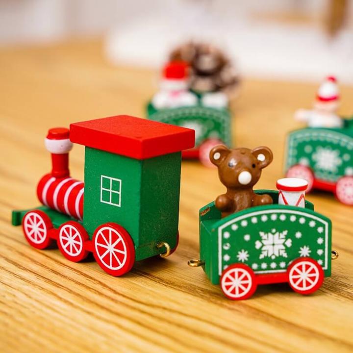 Actual product image Cover-Discount Christmas Train Christmas decoration green