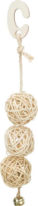 Immagine prodotto Trixie 3 Rotan Ballen Met Bel Aan Touw Naturel