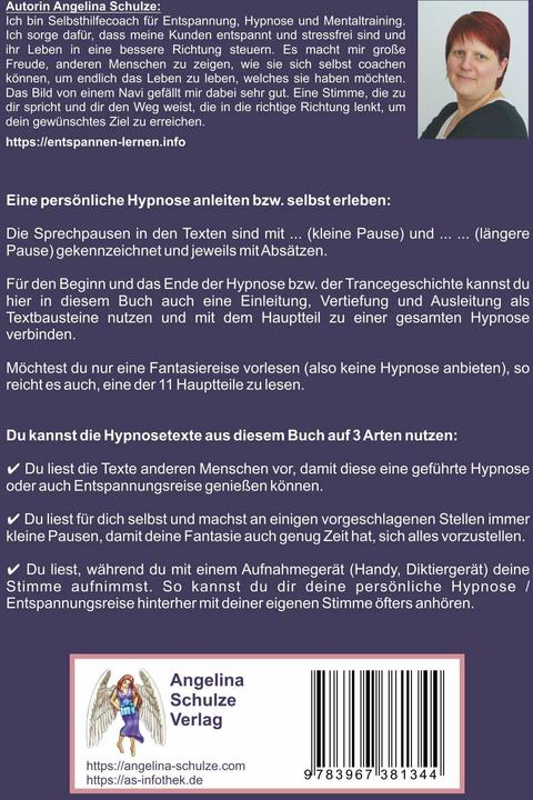 Immagine prodotto Hypnosetexte zum Vorlesen und selber Zusammenstellen (Tedesco, Angelina Schulze, 2021)