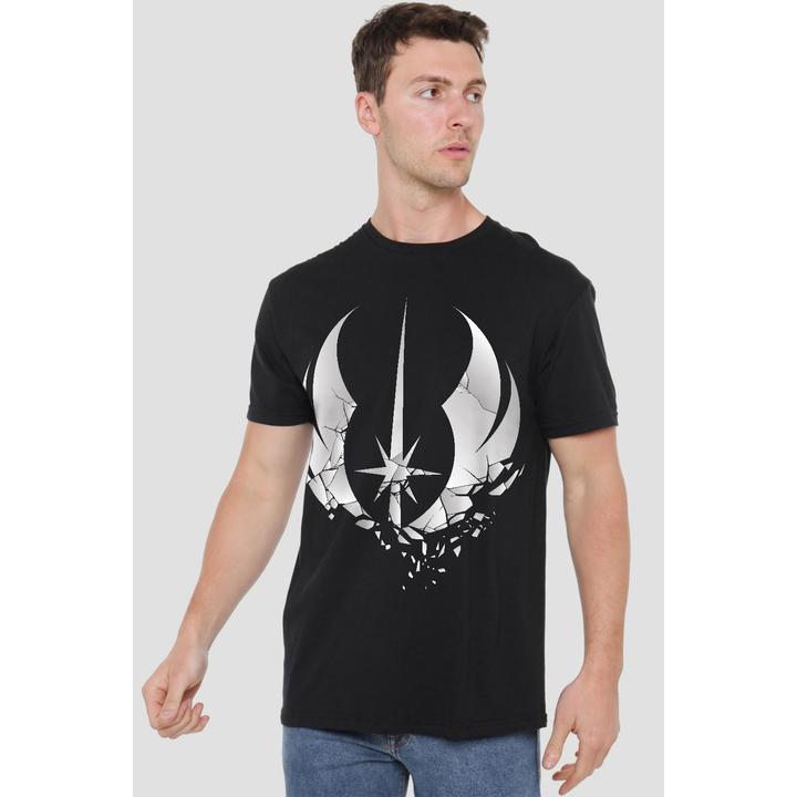 Actual product image Star Wars Mens Jedi Obi Wan Kenobi Shattered T-Shirt (S)