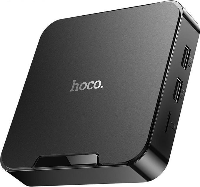 Actual product image Hoco Headphone with microphone TV box WiFi HD DQ08 black (16 GB, Android 10)