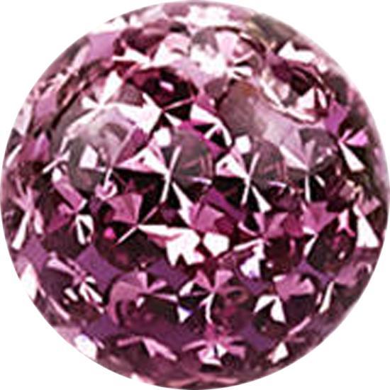 Image du produit Star Piercing Boule de cristal Micro violet clair Couche de protection époxy (Acier chirurgical 316L, sans laiton)