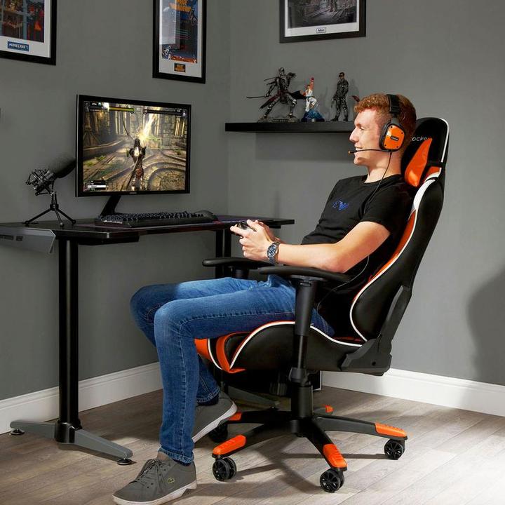 Actual product image X Rocker Chaise de jeu eSport Agility Sport avec ajustement ergonomique Orange