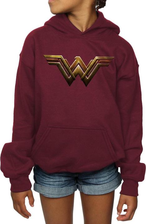 Immagine prodotto Justice League Movie Wonder Woman Emblem Felpa con Cappuccio Ragazze (128)