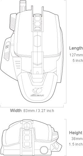 Immagine prodotto Cougar Gaming 700M Superior mouse Mano destra USB tipo A Laser 12000 DPI (Cablato)