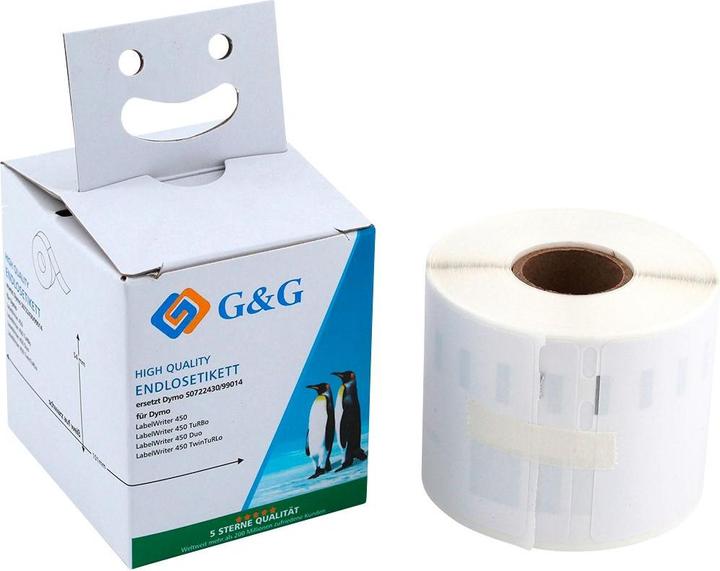 Immagine prodotto Etichette in rotolo adatte per Dymo nero su bianco, dimensioni mm: 54 x 101, sostituisce: