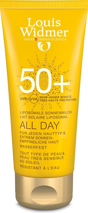 Image du produit Louis Widmer ALL DAY 50+ écran solaire parfumé tube (Crème solaire, SPF 50+, 100 ml, 135 g)