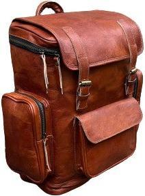 Actual product image Only-Bags.Store Leather Backpack, Travel Backpack Rucksack, Brown Leather Roll Top Backpack, Laptop Bag, Unisex