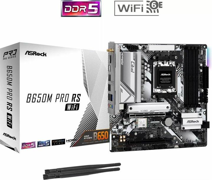 Immagine prodotto AsRock B650M Pro RS WiFi (AM5, AMD B650, mATX)