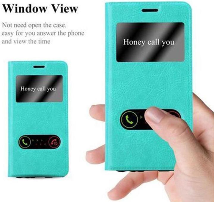 Actual product image Cadorabo Book with View double window cover (Huawei P10)