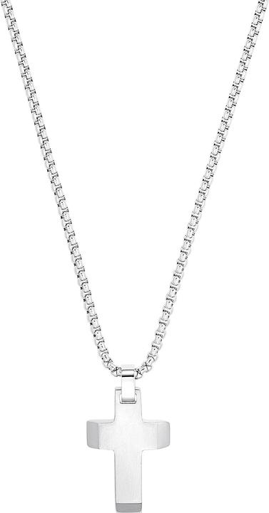 S.Oliver Necklace for men, stainless steel|cross (Stainless steel, 50 cm)