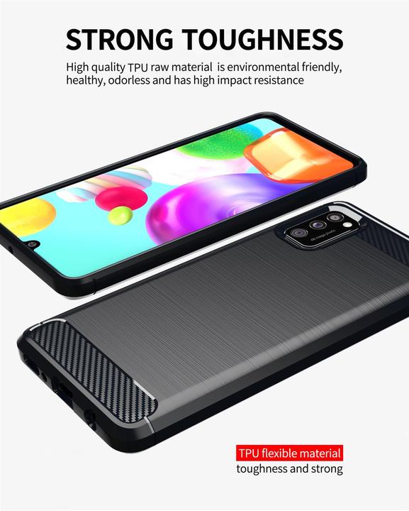 Produktbild Cadorabo TPU Ultra Slim carbon edelstahl Kombi Cover (Samsung Galaxy A41)