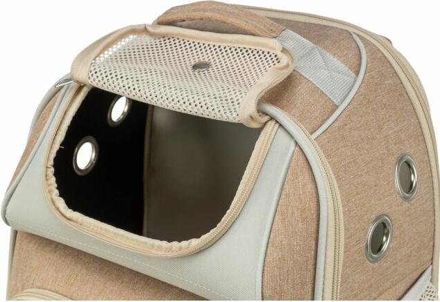 Immagine prodotto Trixie Zaino porta animali Willow beige/marrone (Gatto, Cane, Riflettori, Traspirante)