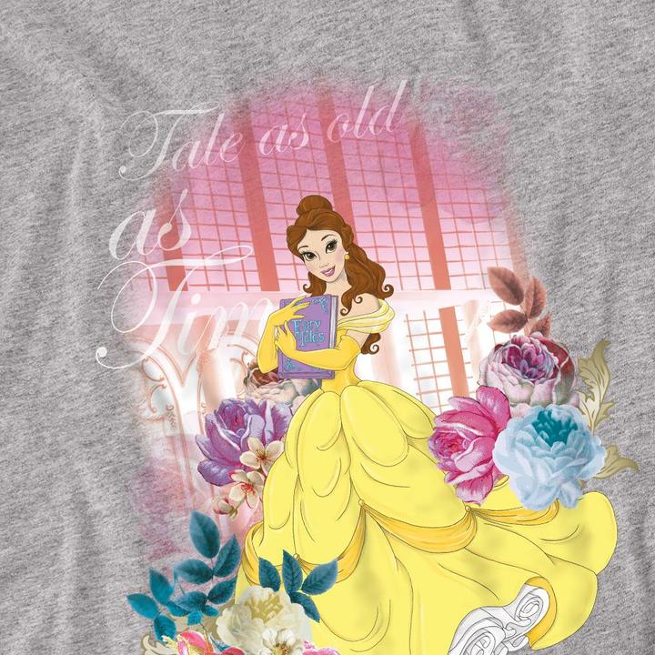 Actual product image Beauty And The Beast Unisex Adult Belle Flowers T-Shirt (M)